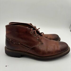 Clarks Men’s 8 Brown Leather Montacute Lace Up Ankle Boots